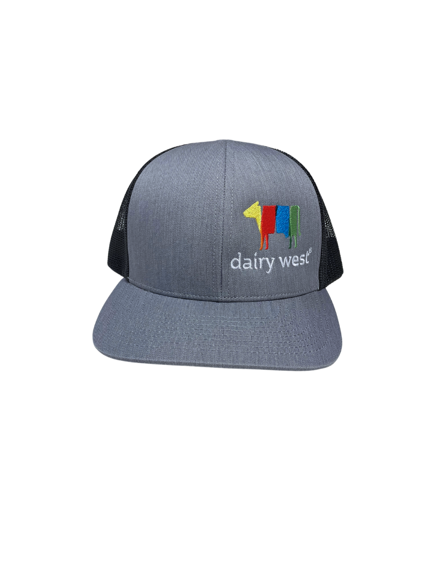 Hat - Heather Grey/Black Snapback - Dairy West Full Color Logo