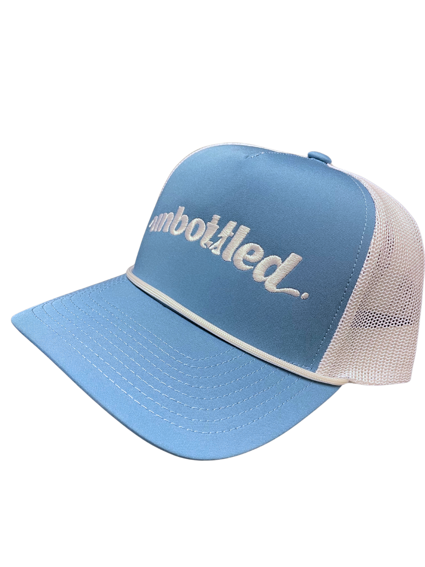 Hat - Blue/White Snapback - Unbottled Full Logo