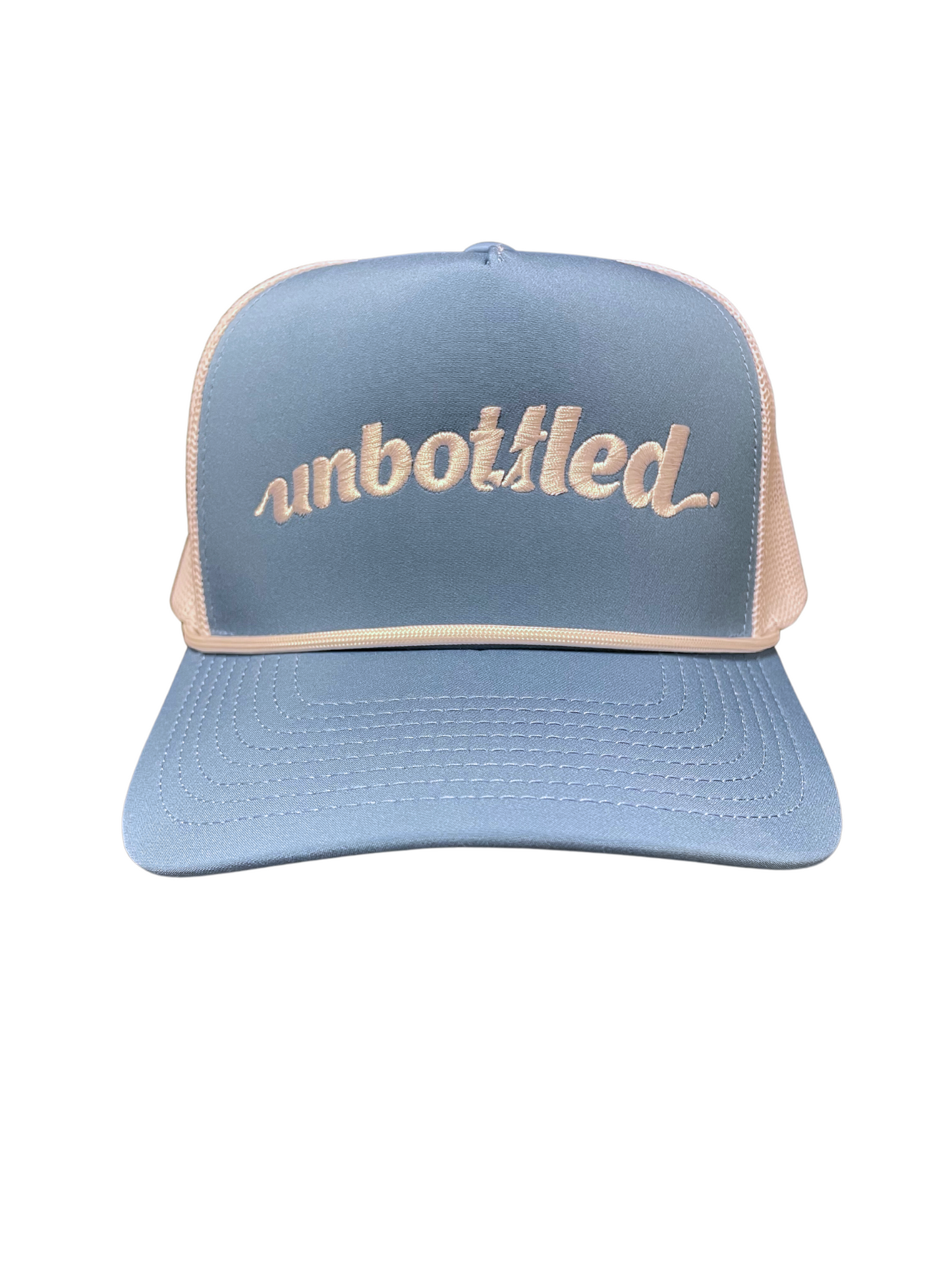 Hat - Blue/White Snapback - Unbottled Full Logo