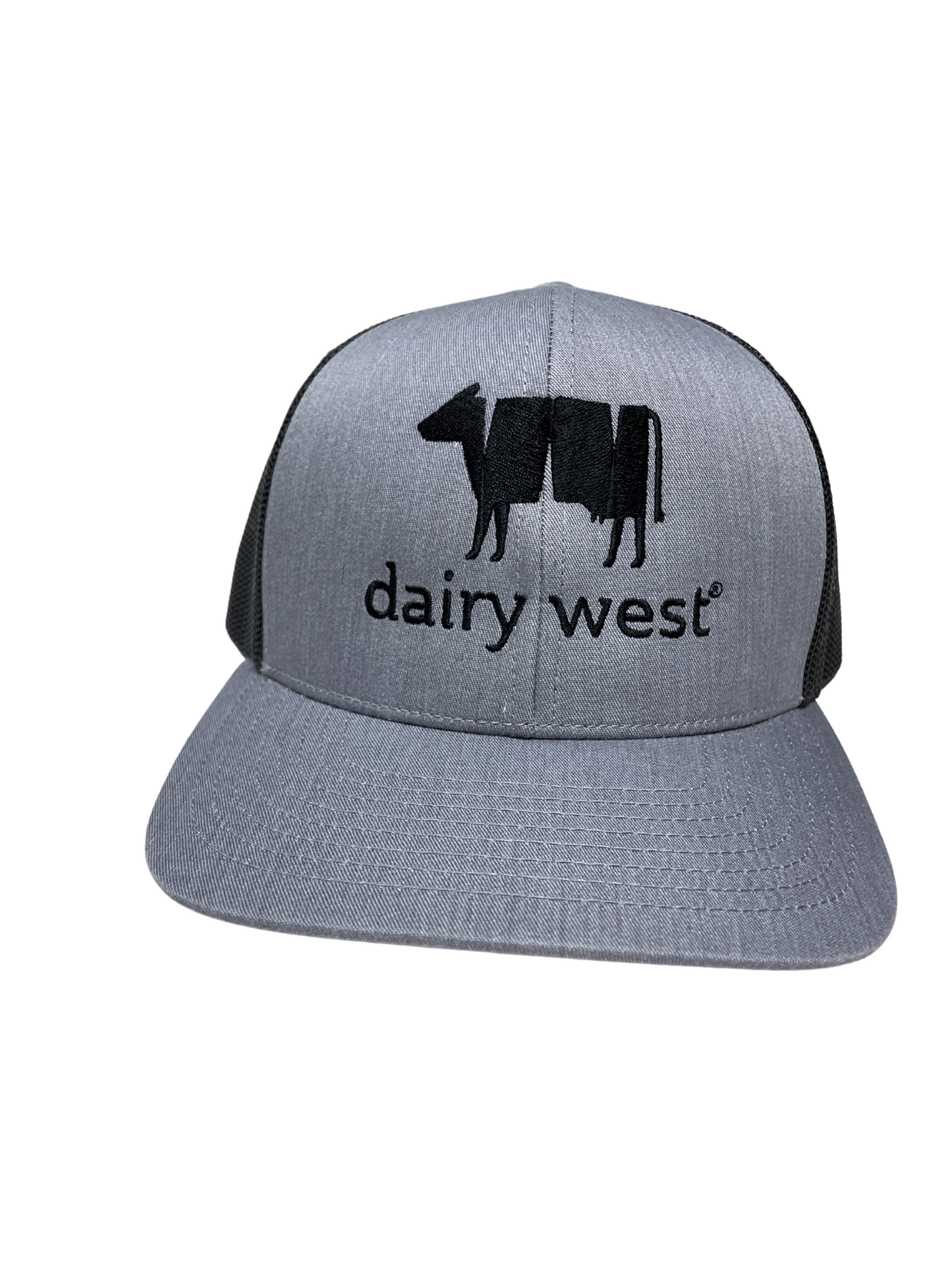 Hat - Heather Grey/Black Snapback - Dairy West Black Logo