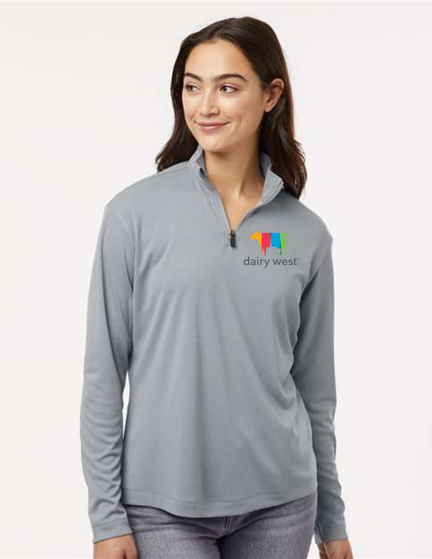 Womens 1/4 Zip Full color Logo