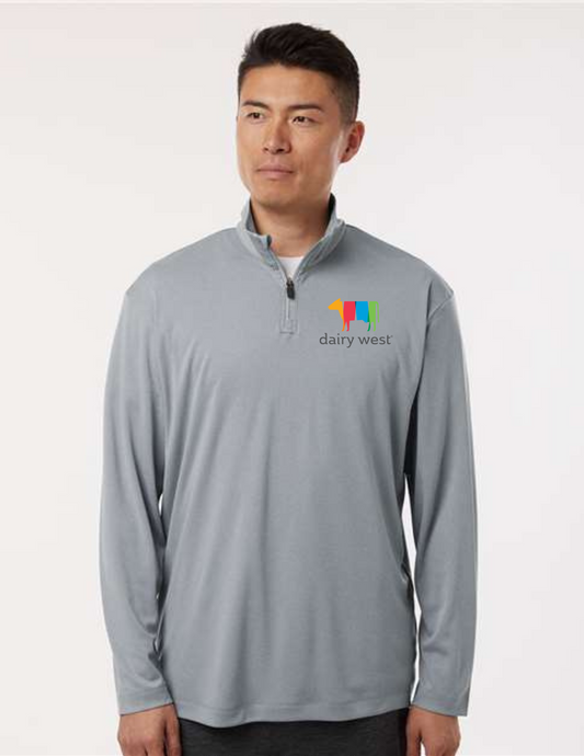 Mens 1/4 Zip Full Color Logo