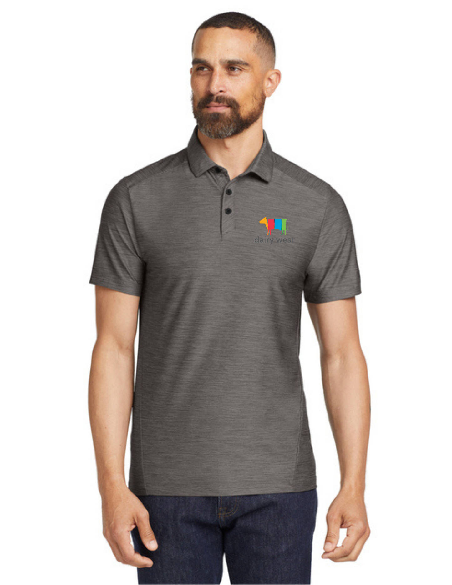 Men's Gear Grey Ogio Polo Full Color Logo