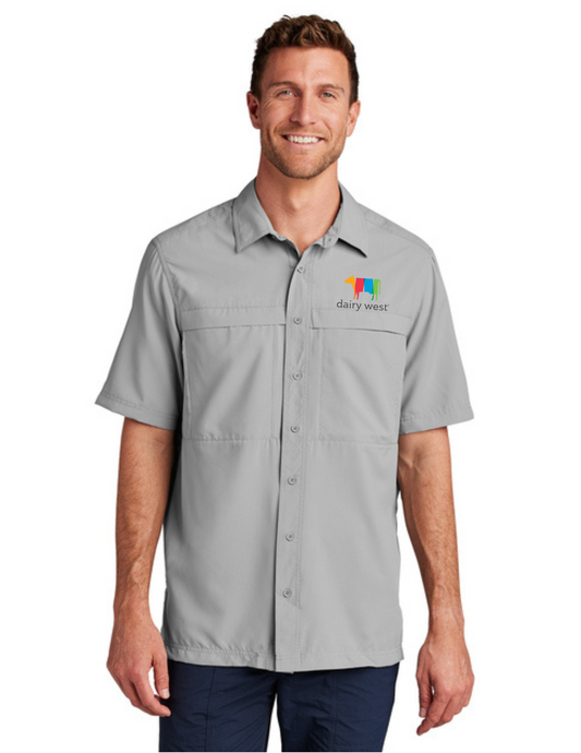 Men's Daybreak Gusty Grey  Short Sleeve Full Color Logo